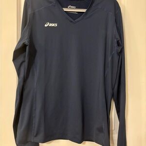 Asics Navy Long Sleeve Shirt